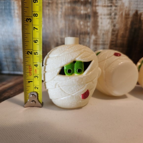 Vtg Halloween Mummy String Light Cover 10 Ct Blow Mold Fun World WORKS In Box - Picture 3 of 5